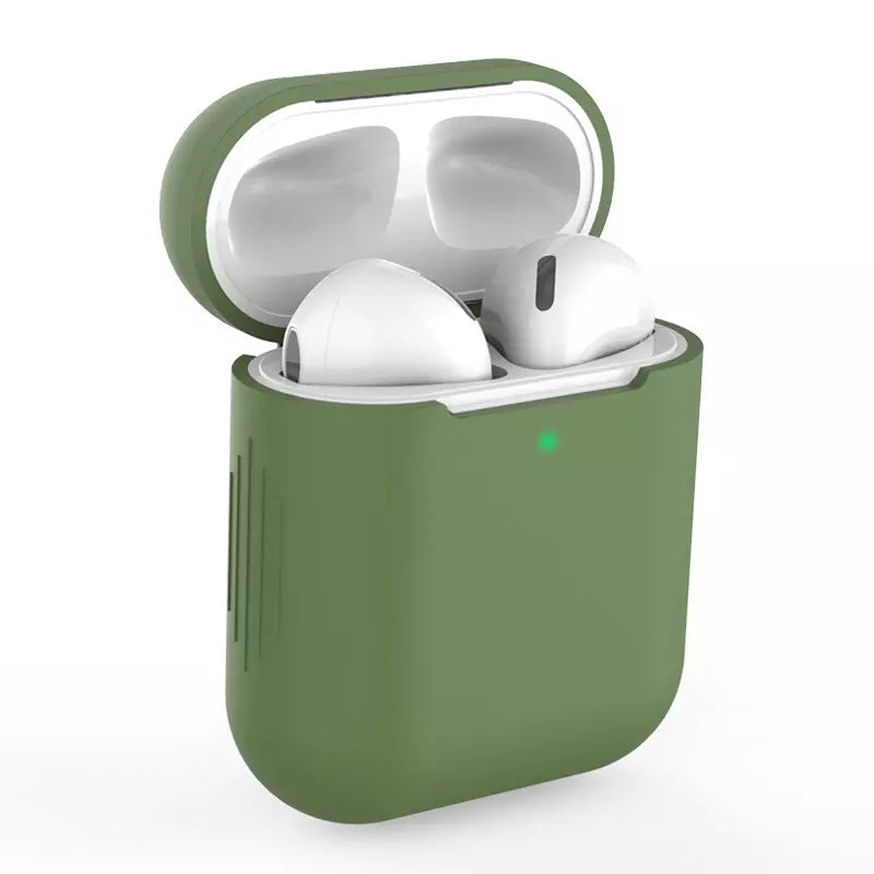 Siliconen Hoesje voor Airpods 1/2 - Donker Groen