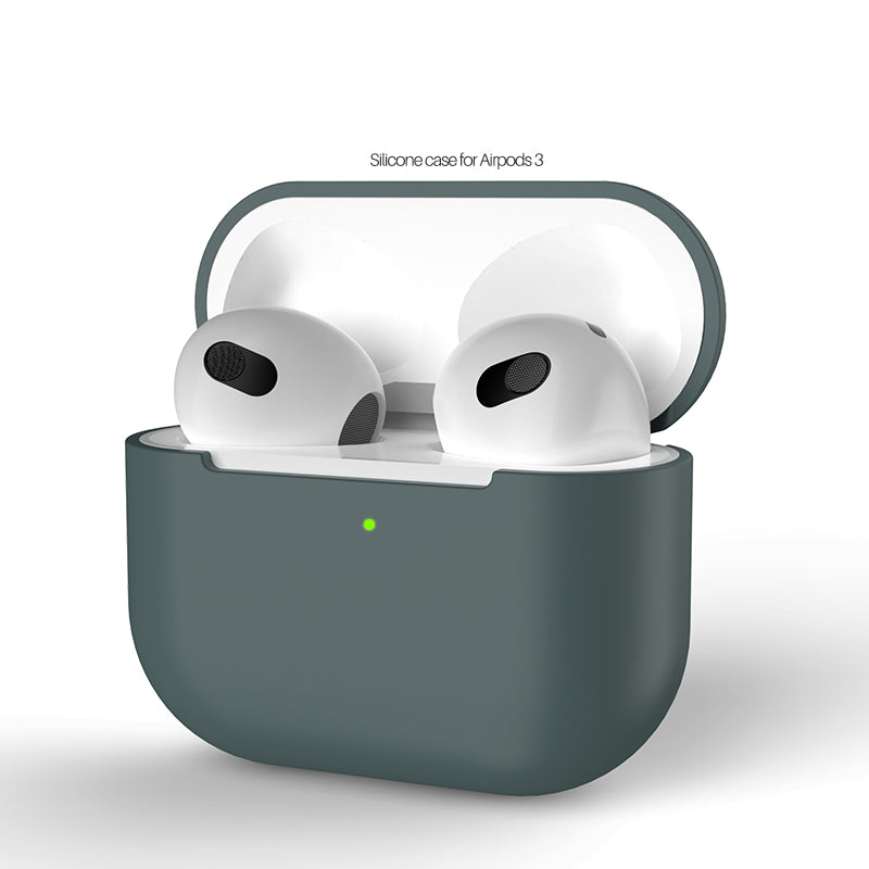 Siliconen Hoesje voor Airpods 3 - Donker Groen